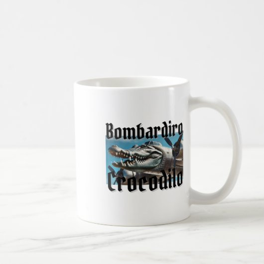 Bombardiro Bombardino Crocodilo Funny Italian Brai Kaffeetasse (Rechts)