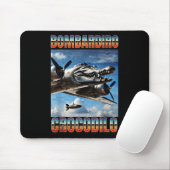 Bombardiro Crocodilo Funny Trendy Italian Brainrot Mousepad (Mit Mouse)