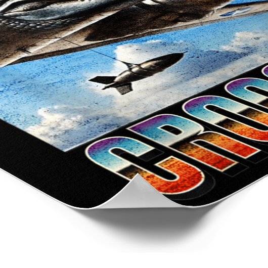 Bombardiro Crocodilo Funny Trendy Italian Brainrot Poster (Ecke)