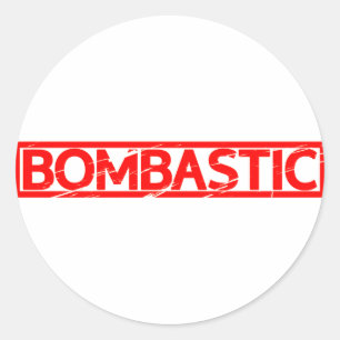 Bombastische Briefmarke Runder Aufkleber