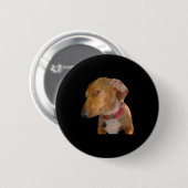 Bombastischer Seitenblick Lustiger Hund Button (Vorne & Hinten)