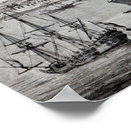 Bombay an der Küste von Malabar Poster (Ecke)