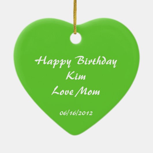 Bombay Black Cat Birthday Ornament (Hinten)