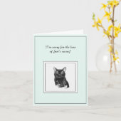 Bombay Cat Beileid Faltkarte Karte (Gelbe Blume)