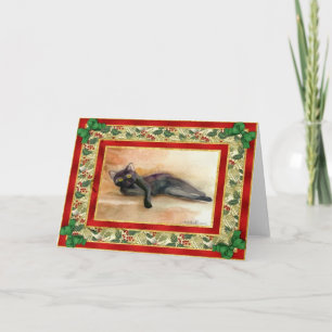 Bombay Cat Blank Christmas Card Feiertagskarte