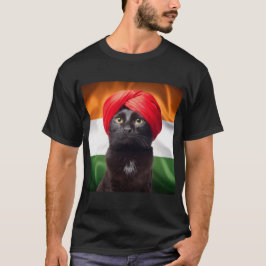 Bombay Cat Breed Wear Turban T-Shirt