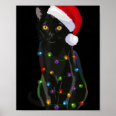Bombay Cat Christmas Lights Xmas Cat Lover Santa H Poster (Vorne)