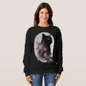 Bombay Cat Japanese Cherry Blossom Watercolor Cat Sweatshirt (Vorne ganz)