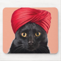Bombay Cat mit einem Turban