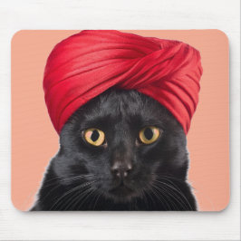 Bombay Cat mit einem Turban Mousepad