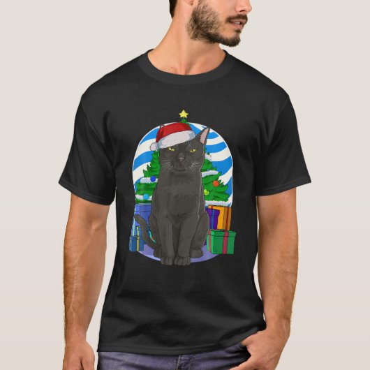 Bombay Cat Niedlich Weihnachtsbaum Dekoration Gesc T-Shirt (Vorderseite)