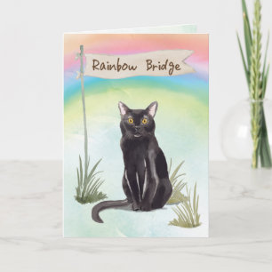 Bombay Cat Pet Beileid über Rainbow Bridge Karte