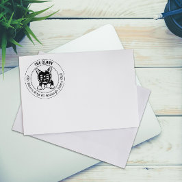 Bombay Cat-Rücksendeadresse Gummistempel