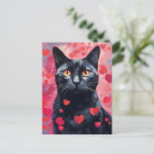Bombay Cat Valentine Postkarte (Stehend Vorderseite)