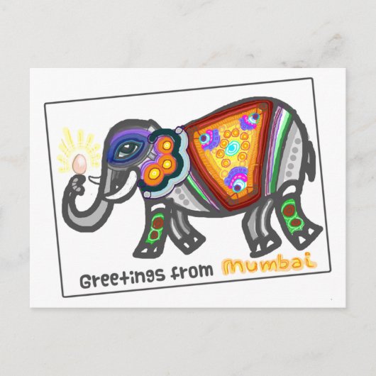 Bombay-Grüße Postkarte (Vorderseite)