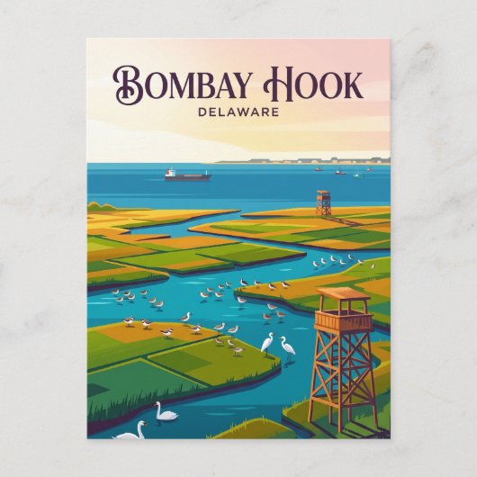 Bombay Hook USA Postkarte (Vorderseite)
