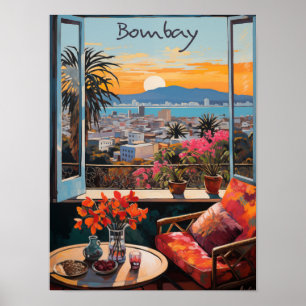 Bombay Indien Reise Stadt Malerei Ästhetik Poster