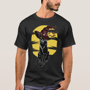 Bombay-Katze schwarz und weiß Schwarze Katze mit T-Shirt