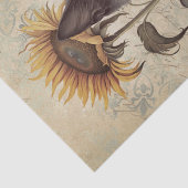 Bombay Kitten Sunflower Cat Seidenpapier (Detail)