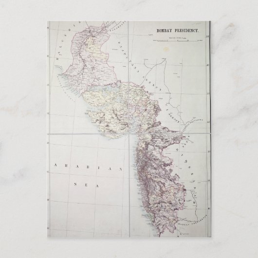 Bombay Präsidentschaft, 1890 Postkarte (Vorderseite)