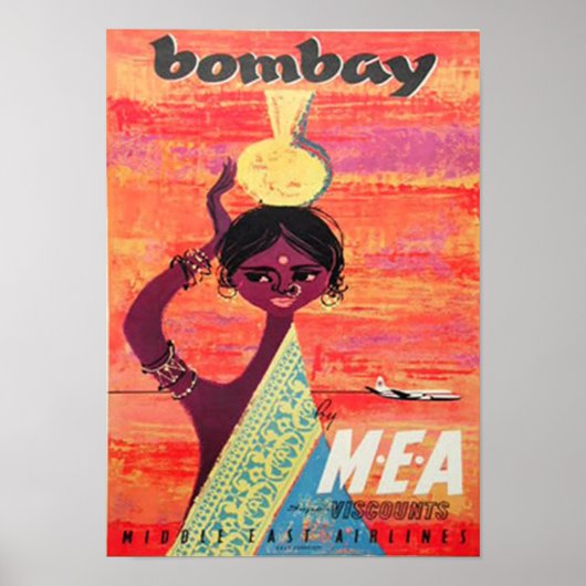 Bombay Vintage Travel Poster (Vorne)