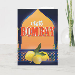 Bombay Vintage Travel Print. Feiertagskarte