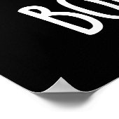 Bombe Bee Funny Bumblebee Bomb Pun Dark BG Poster (Ecke)