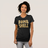 Bombe Muschel Glitzer Gold T - Shirt Design (Vorne ganz)