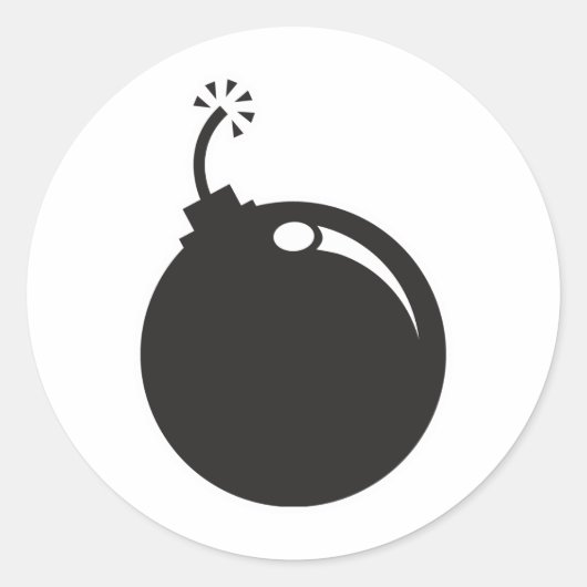 Bombe Runder Aufkleber (Vorderseite)