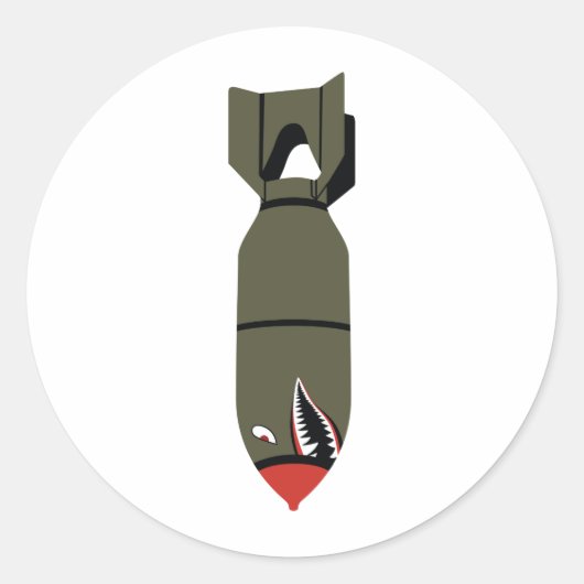 Bombe Runder Aufkleber (Vorderseite)