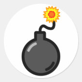 Bombe! Runder Aufkleber (Vorderseite)