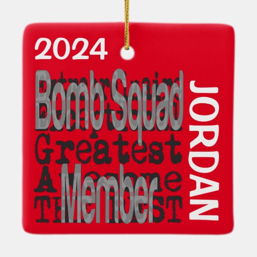 Bombe Squad Mitglied Sonderbeauftragter CUSTOM Keramikornament (Rückseite)