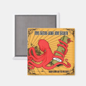 Bombe und das Besenmagnet Magnet (Vorderseite/Rückseite)