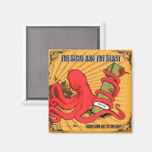 Bombe und das Besenmagnet Magnet (Vorderseite/Rückseite)