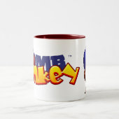 Bomben-Affe-Tasse Zweifarbige Tasse (Mittel)