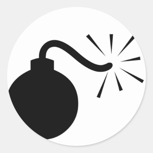 Bombenkleber Runder Aufkleber (Vorderseite)