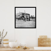 Bombensichere Viertel von Fort Hell 1865 Poster (Küche)