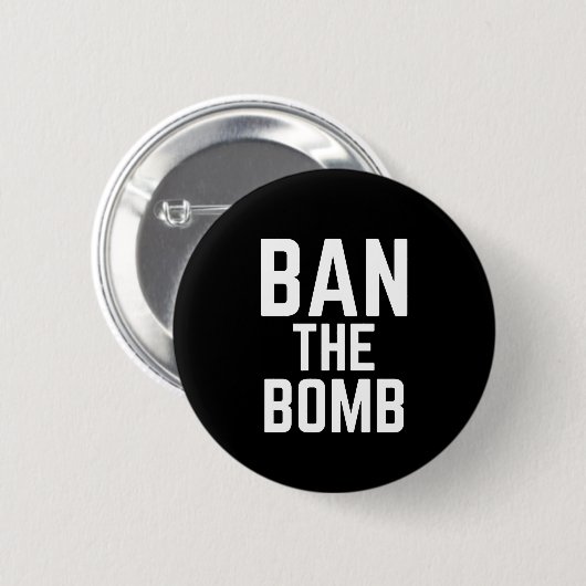 Bombenverbot - Kriegsmotto Button (Vorne & Hinten)