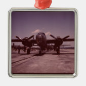 Bomber B-25 Silbernes Ornament (Vorne)