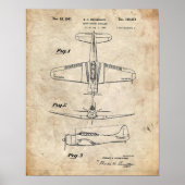 Bomber-Flugzeug-Patent Poster (Vorne)