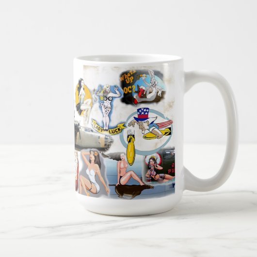 Bomber-Nasen-Kunst - WW II Kaffeetasse (Rechts)