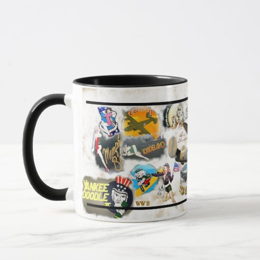 Bomber-Nasen-Kunst - WW II Tasse (Links)