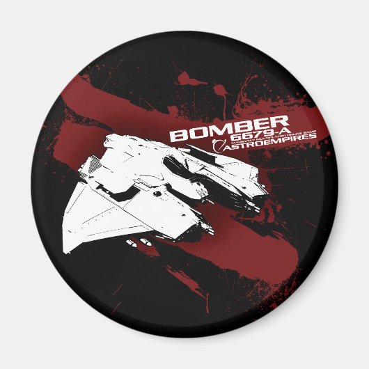 Bomber-Schwarzmagnet Magnet (Vorne)