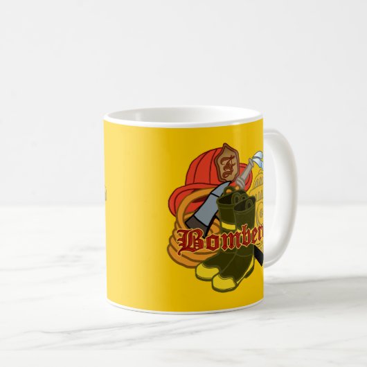 Bombero Firefighter-Tasse Kaffeetasse (VorderseiteRechts)
