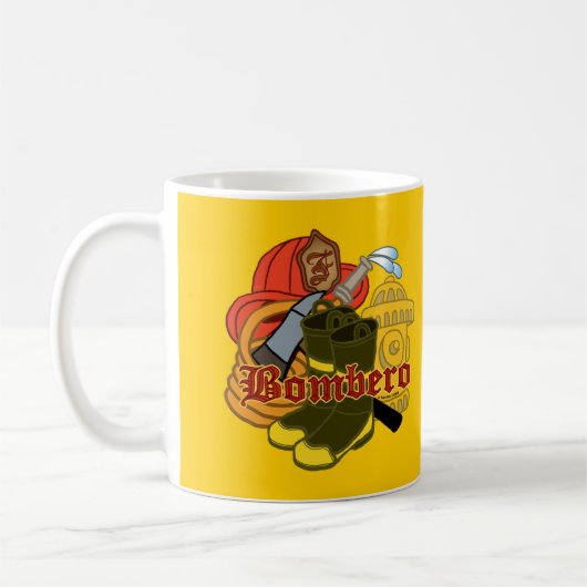 Bombero Firefighter-Tasse Kaffeetasse (Links)