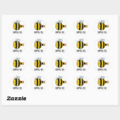 Bomble Bee Funny Bumblebee Bomb Pun Runder Aufkleber (Blatt)