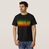 Bomboclaat verschwommener Effekt Typografie Rasta T-Shirt (Vorne ganz)