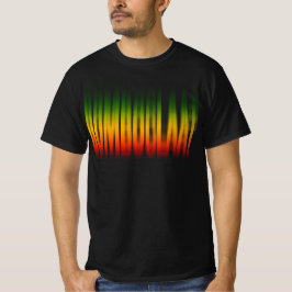 Bomboclaat verschwommener Effekt Typografie Rasta T-Shirt