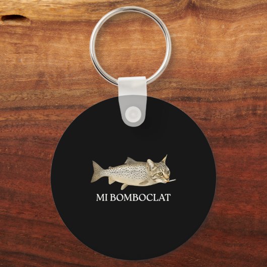 Bomboclat Fish Cat Meme Mi Bomboclat Silly Stud Br Schlüsselanhänger (Vorderseite)