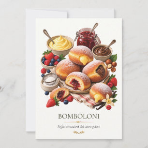 Bomboloni – Vintage italienisches Dessert Einladung